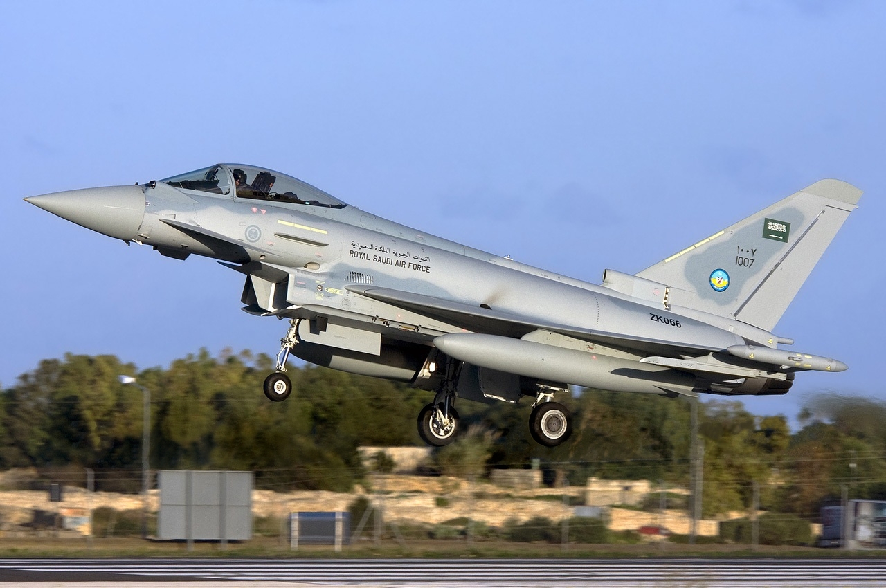 مقاتلة Eurofighter Typhoon تابعة للقوات الجوية الملكية السعودية
