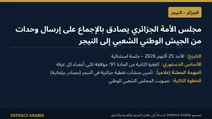 مجلس الأمة الجزائري يصادق بالإجماع على إرسال وحدات من الجيش إلى النيجر