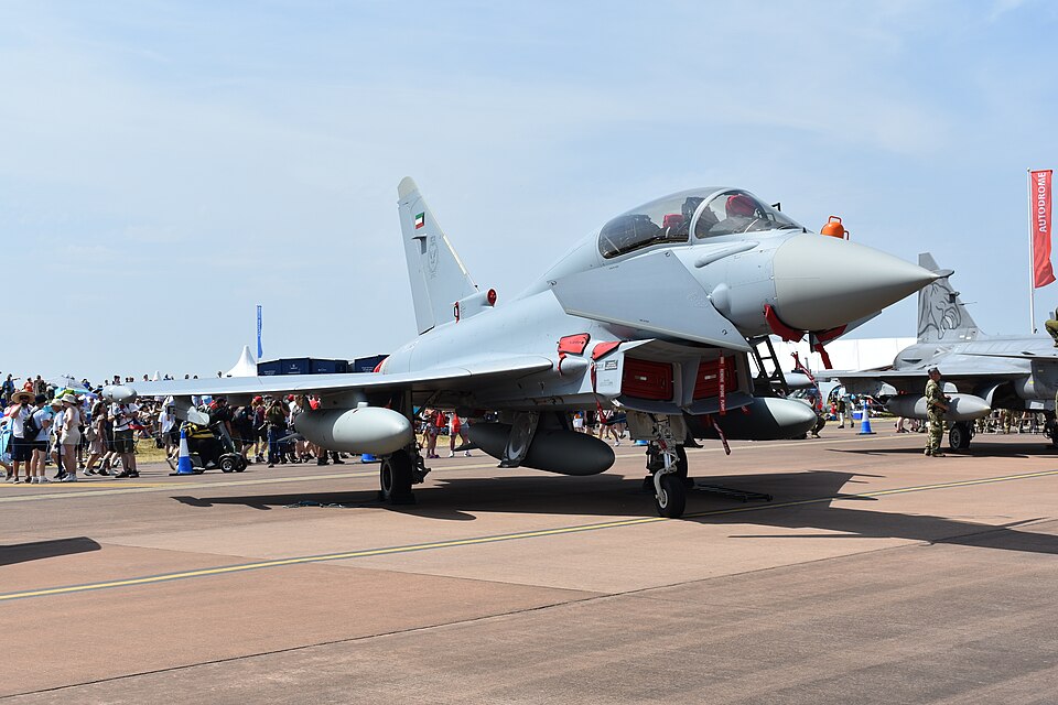 طائرة Eurofighter Typhoon كويتية في معرض RIAT 2022