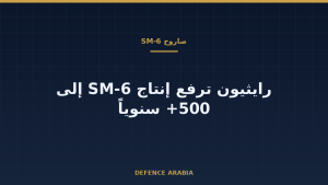 رايثيون ترفع طموحها الإنتاجي لصاروخ SM-6 إلى أكثر من 500 صاروخ في العام