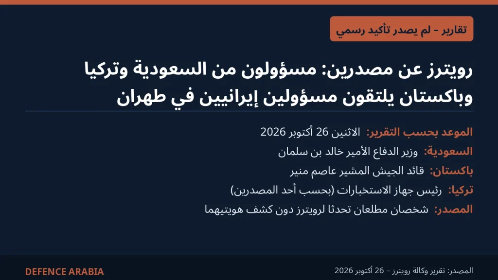 تقارير: مسؤولون من السعودية وتركيا وباكستان يلتقون مسؤولين إيرانيين في طهران